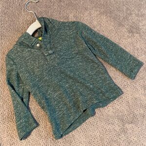 6-12 Month Green Kids Long Sleeve Shirt with Hood